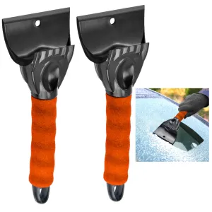 2 Pc Snow Ice Scraper Car Windshield Window Foam Handle Heavy Duty Frost Remover