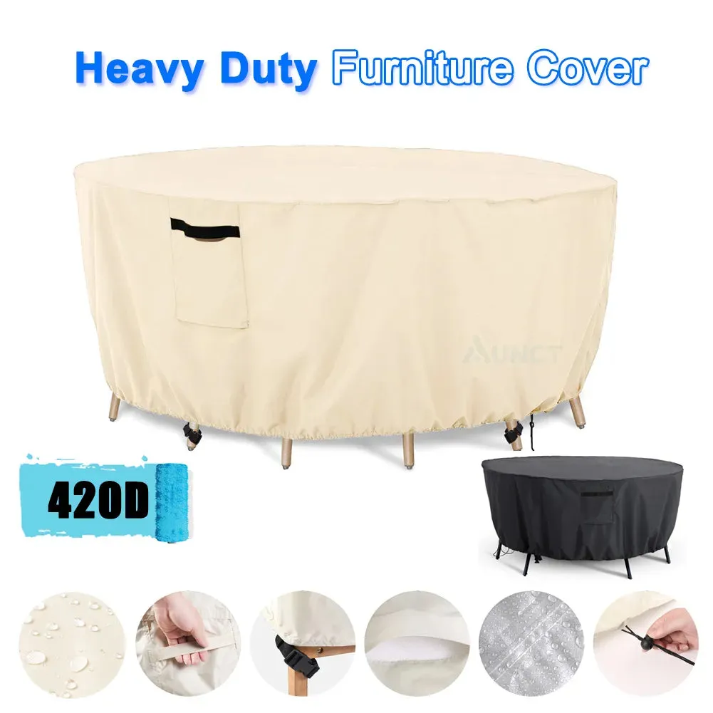 420d Garden Furniture Chair Set Dust Covers Waterproof Oxford Wicker Sofa Protection Patio Rain Snow Covers