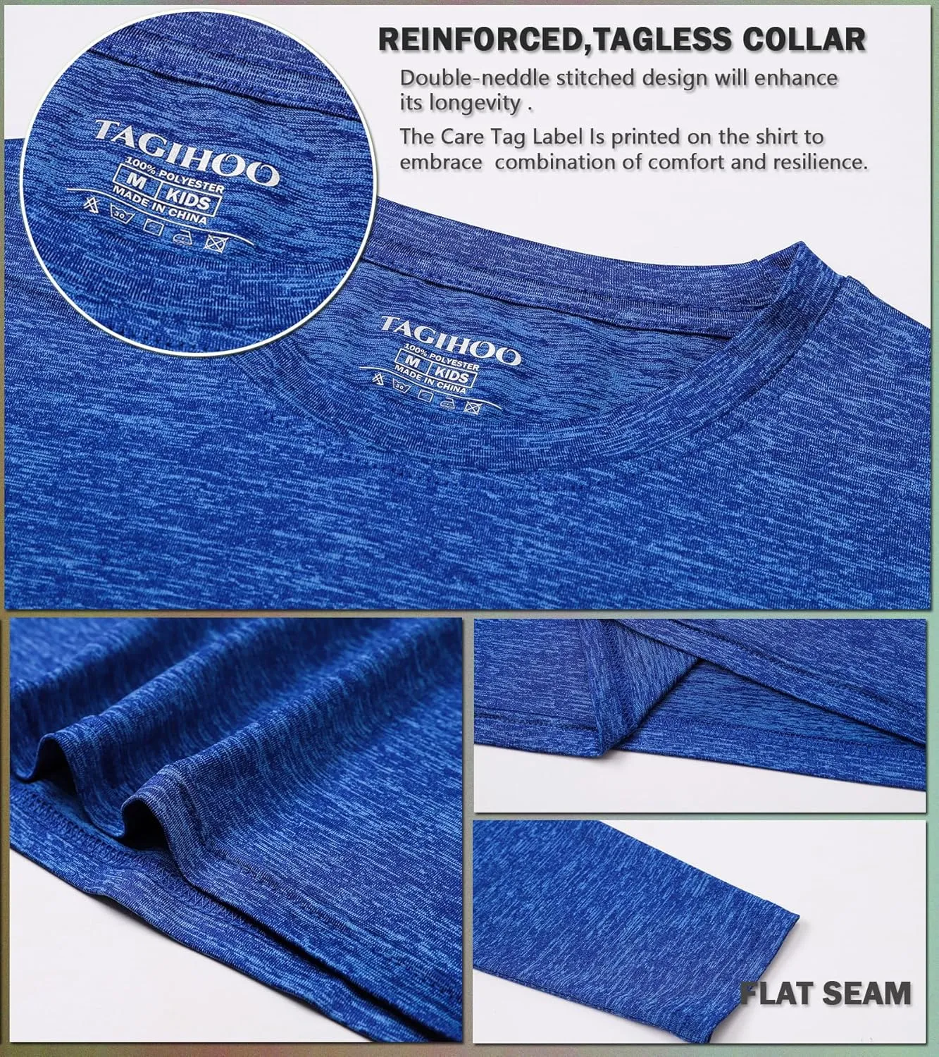5 Pack Boys Athletic T-Shirt Kids Performance Quick Dry Short Sleeve for Youth