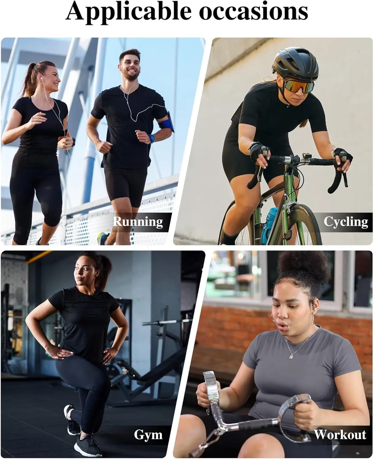 5-Pack Women's Compression Shirts Short Sleeve Workout Tops Athletic Baselayer Quick Dry Gym Yoga Running T-Shirt