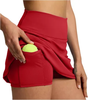 AMDBEL Women's Workout Shorts,Summer Solid Color Stretchy High Waist Tennic Skirts Casual Outdoor Athletic Golf Skorts Skirts