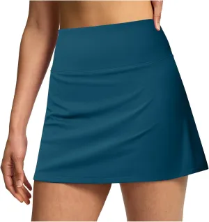 AMDBEL Women's Workout Shorts,Summer Stretchy High Waist Solid Golf Skorts Skirts Casual Outdoor Athletic Running Skirts