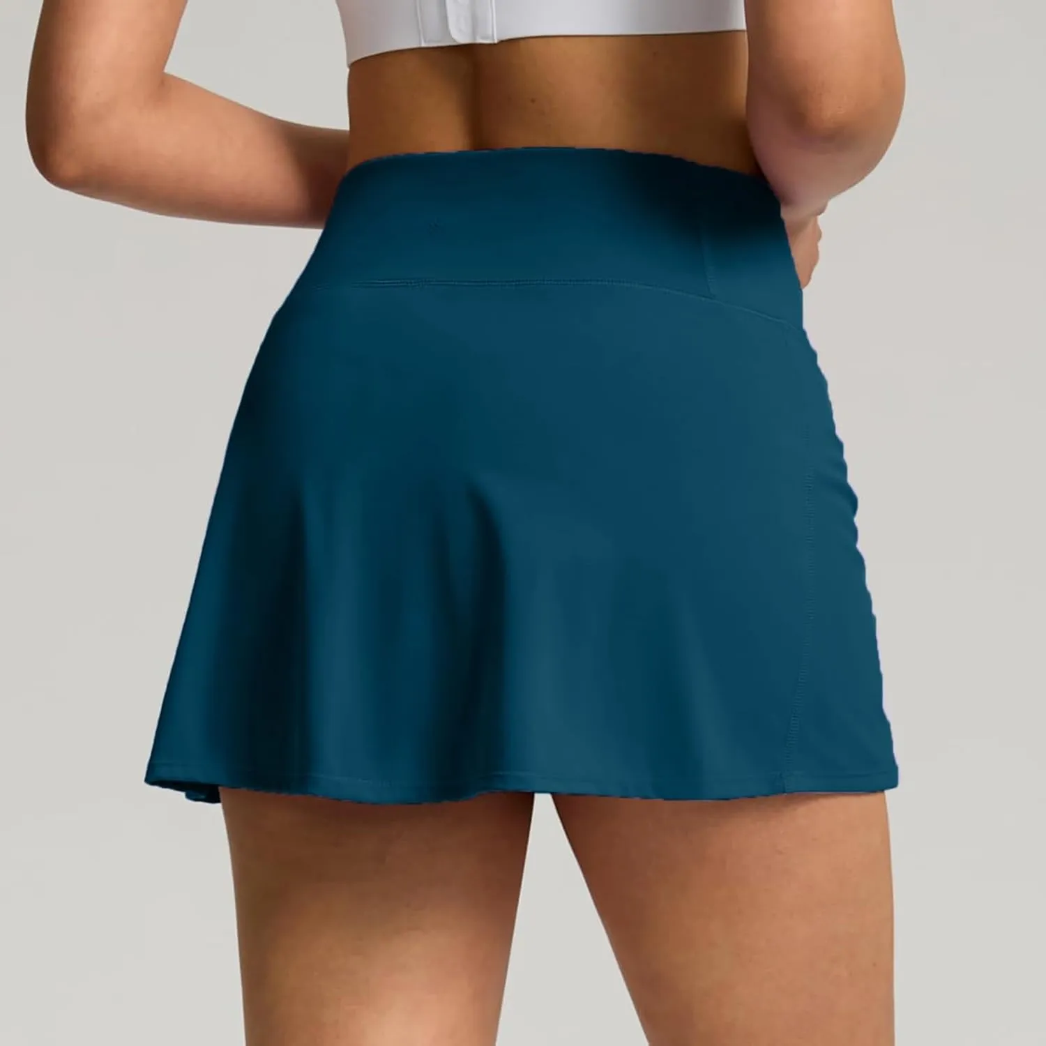 AMDBEL Women's Workout Shorts,Summer Stretchy High Waist Solid Golf Skorts Skirts Casual Outdoor Athletic Running Skirts