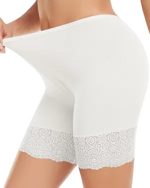 Anti Chafing Shorts Women Mesh Cooling Slip Shorts for Under Dresses Boyshorts Panties Lace under shorts