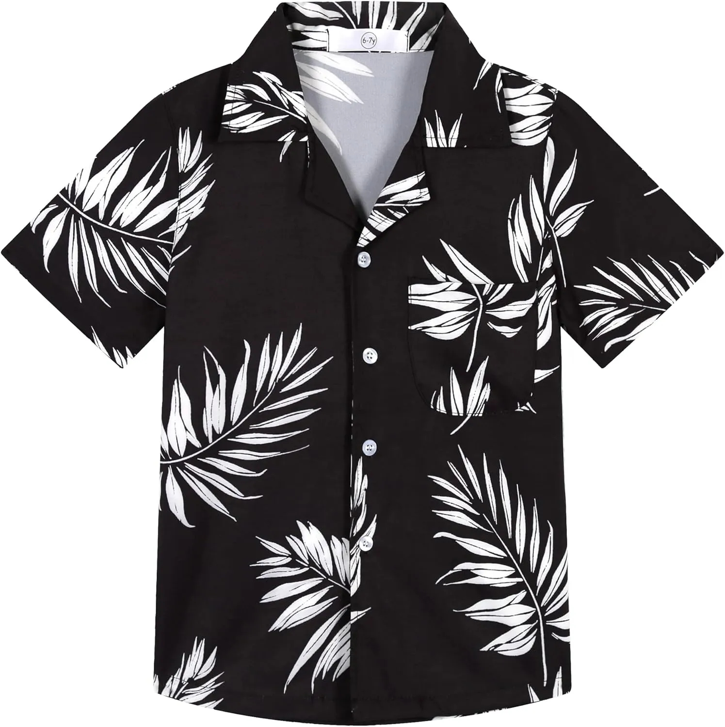 APTRO Boy's Hawaiian Shirt Tropical Beach Casual Summer Shirt with Pocket Short Sleeve 4-15 Years
