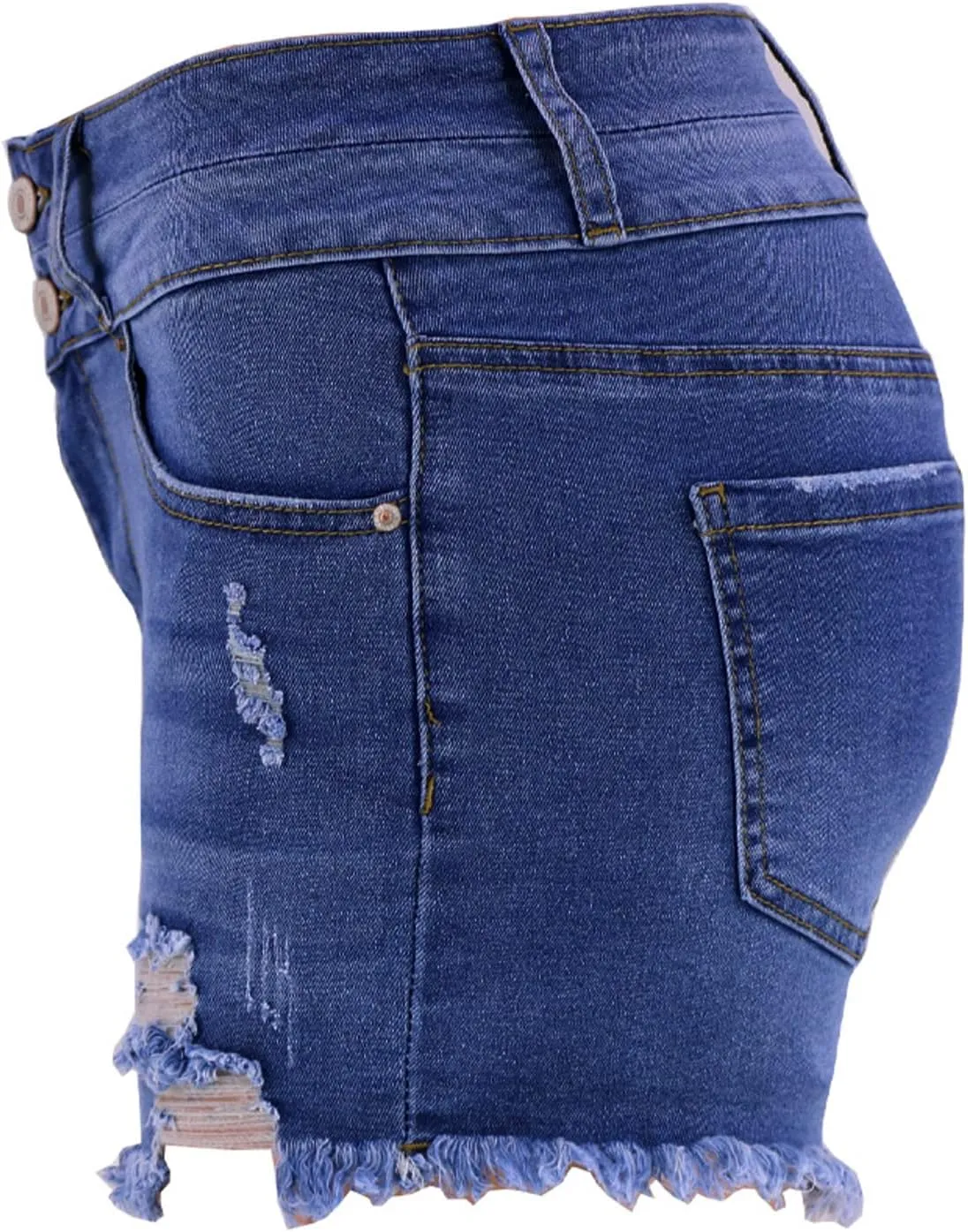 Atditama Women's Summer Ripped Jean Shorts Stretch Skinny Frayed Denim Shorts Beach Casual Women Shorts