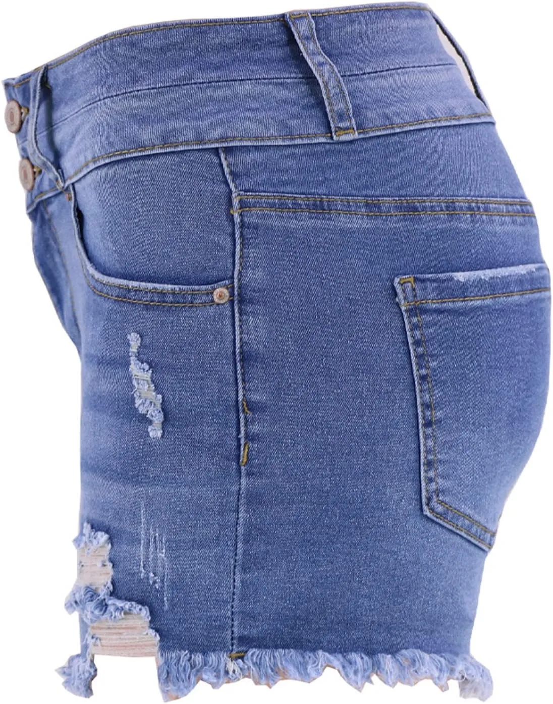 Atditama Women's Summer Ripped Jean Shorts Stretch Skinny Frayed Denim Shorts Beach Casual Women Shorts