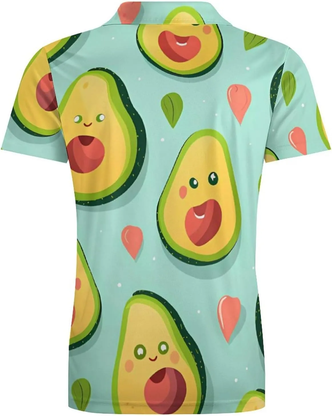 Avocado and Love Men's Polo Shirt Short Sleeve Casual Athletic Quick Dry Golf T Shirt