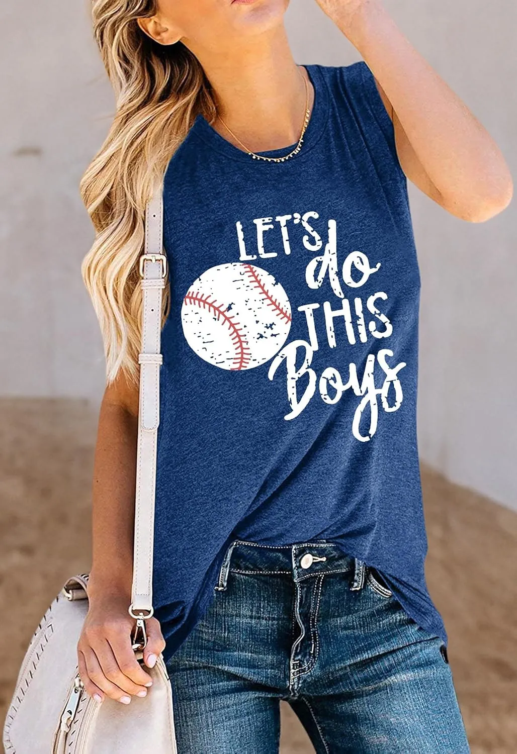 Baseball Mom Shirt Tank Tops Baseball Love Graphic Tee Shirts Women Summer Casual Loose Sleeveless Shirt