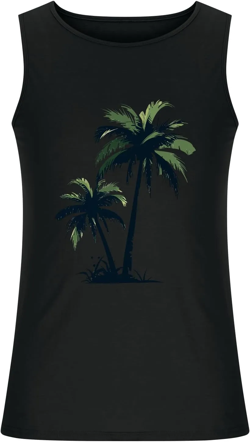 Big and Tall Graphic Tank Tops for Men Sleeveless Palm Tree Shirts Pullover Loose Running Workout Tops Muscle Vest