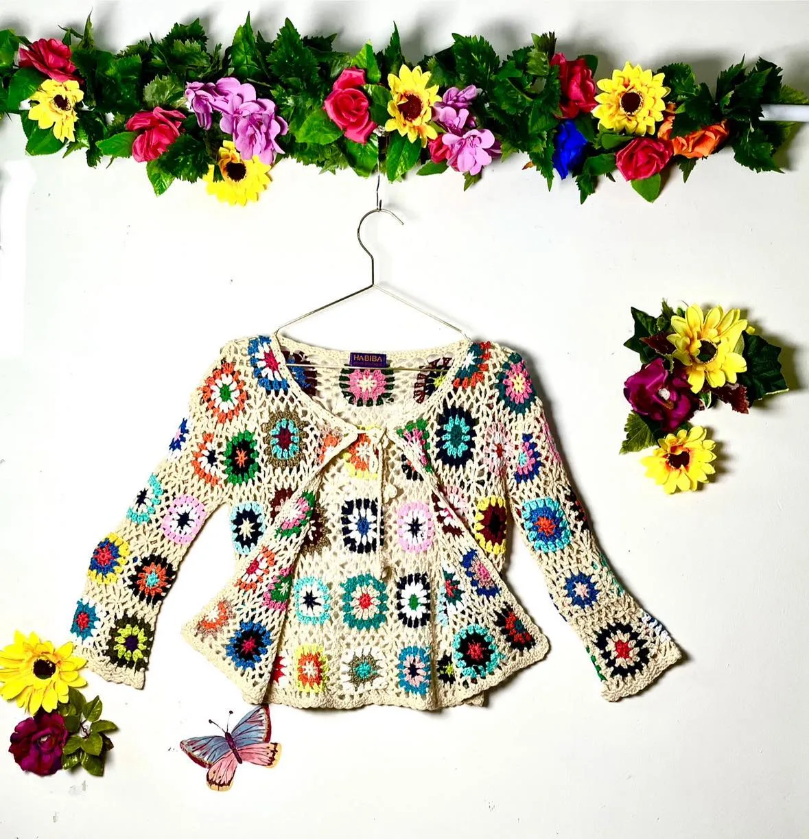 Boho Crochet Cropped Jacket
