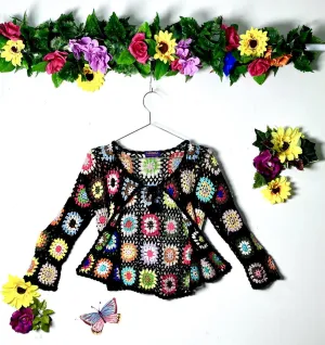Boho Crochet Cropped Jacket