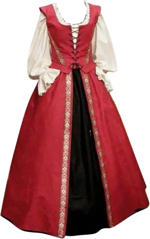BOXIACEY Womens Rococo Dress Medieval Renaissance 1800s Queen Victorian Ball Gown Costume