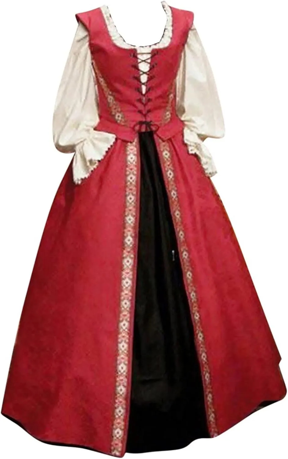 BOXIACEY Womens Rococo Dress Medieval Renaissance 1800s Queen Victorian Ball Gown Costume