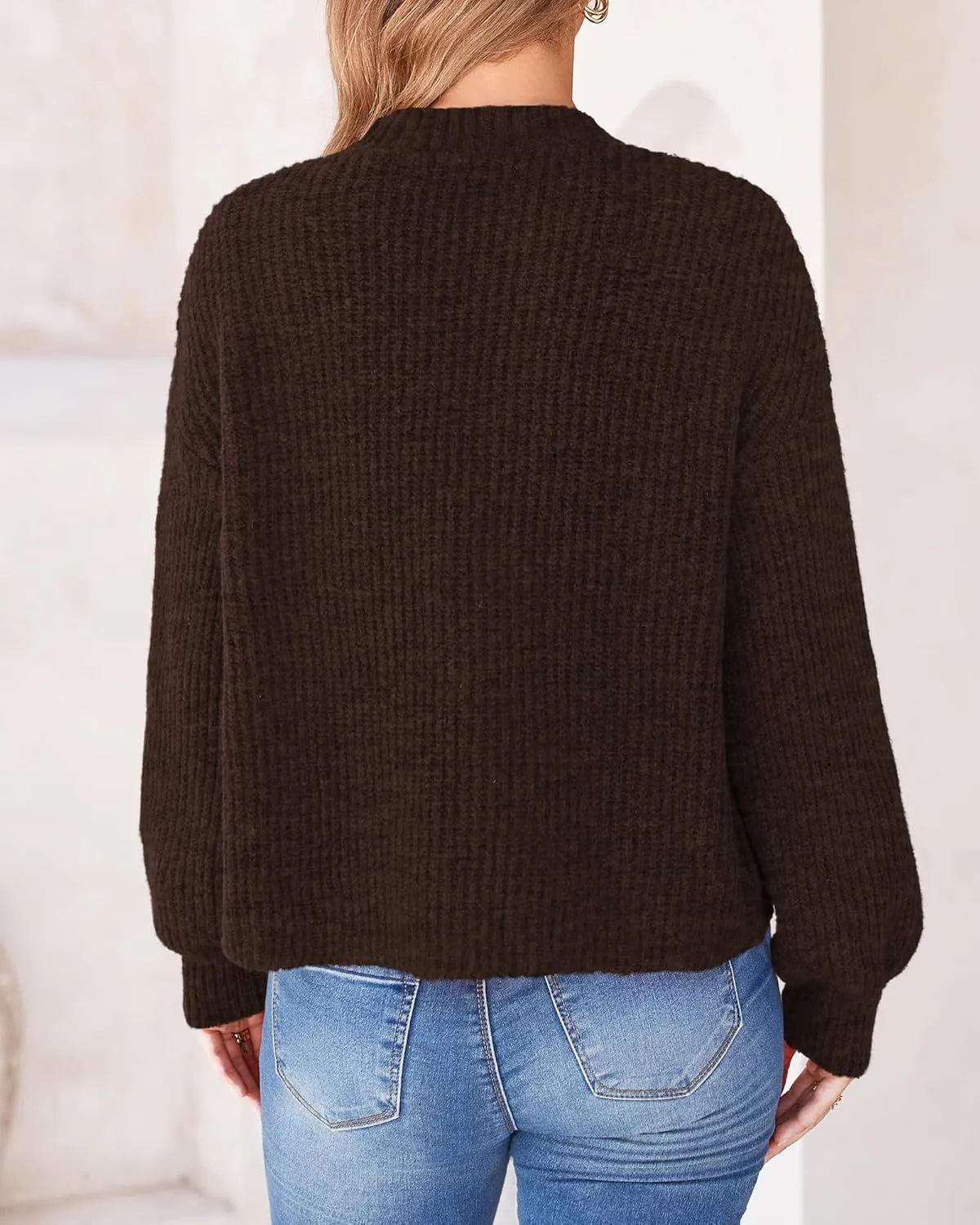 BTFBM Women's Chunky Knit Fall Cardigan 2025 Winter Long Sleeve Button Down Soft Loose Cropped Sweater Outerwear