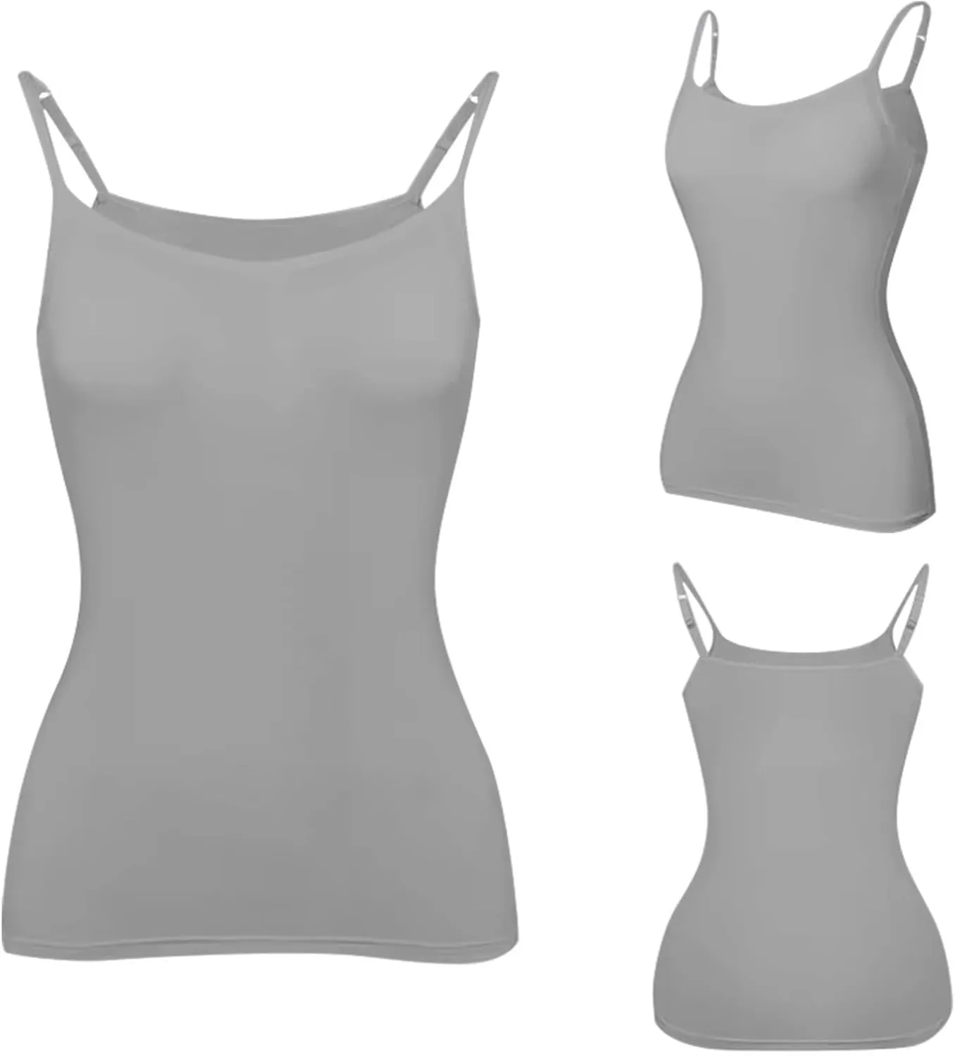 Built in Bra Tank Tops for Women 2024 Summer Casual Adjustable Spaghetti Strap Camisole Plus Size Cotton Padded Tops