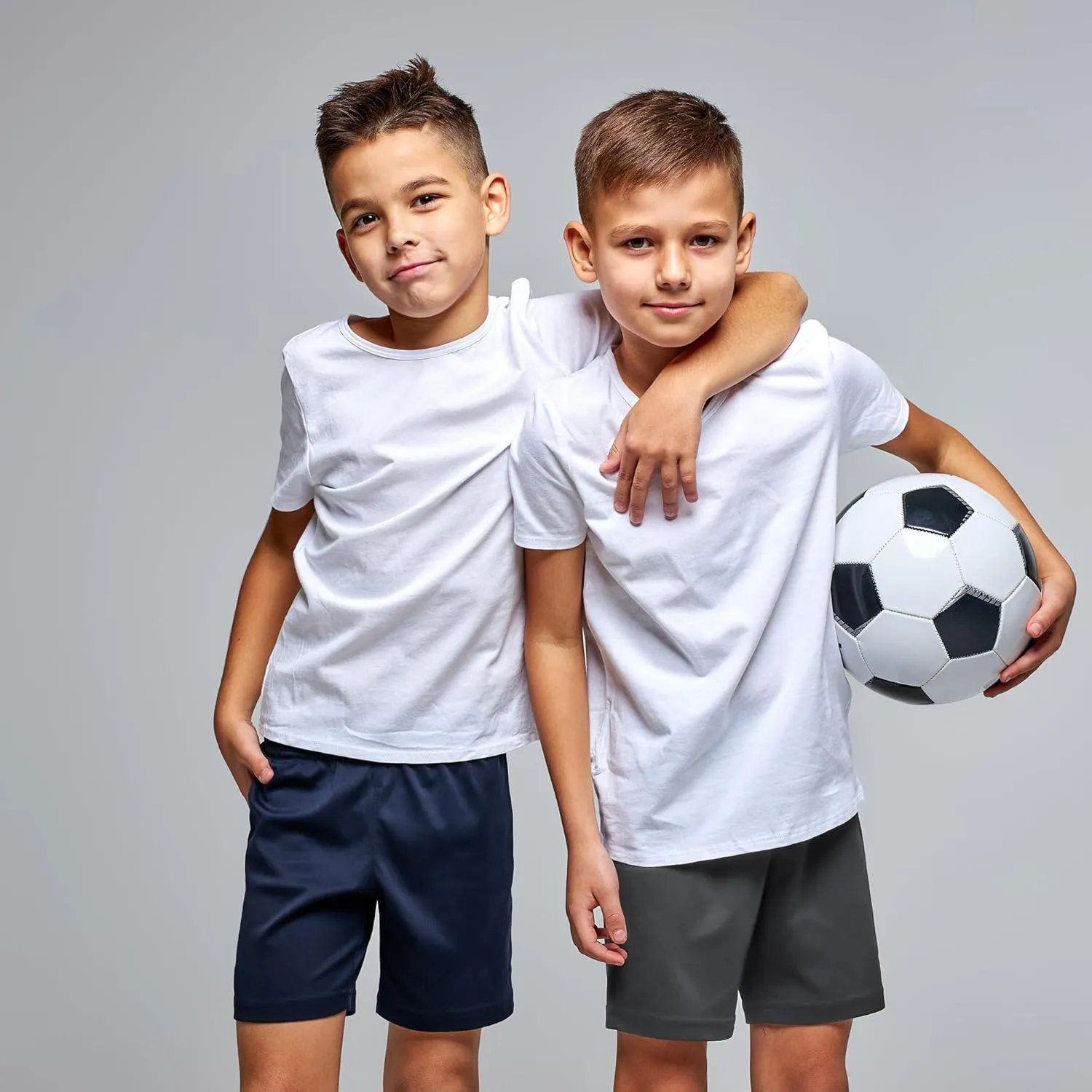 BVNSOZ Boy's Basketball Shorts Youth Boy's Active Athletic Performance Shorts with Pockets Moisture Wicking Shorts for Boys