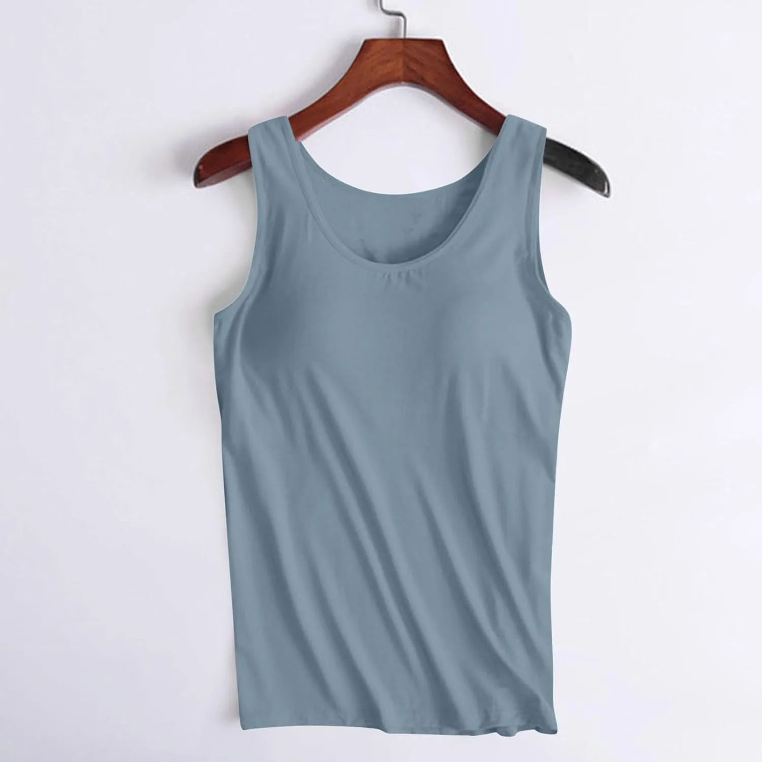 Camisole Tops for Women Built in Bra Plus Size Tank Tops Padded Sleeveless Top Summer 2025 Vacation Tank Top