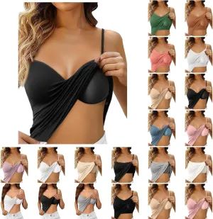 Camisole Tops for Women Built in Bra Spaghetti Adjustable Strap Workout Yoga Shirts Basic Padded Tank Tops 2025