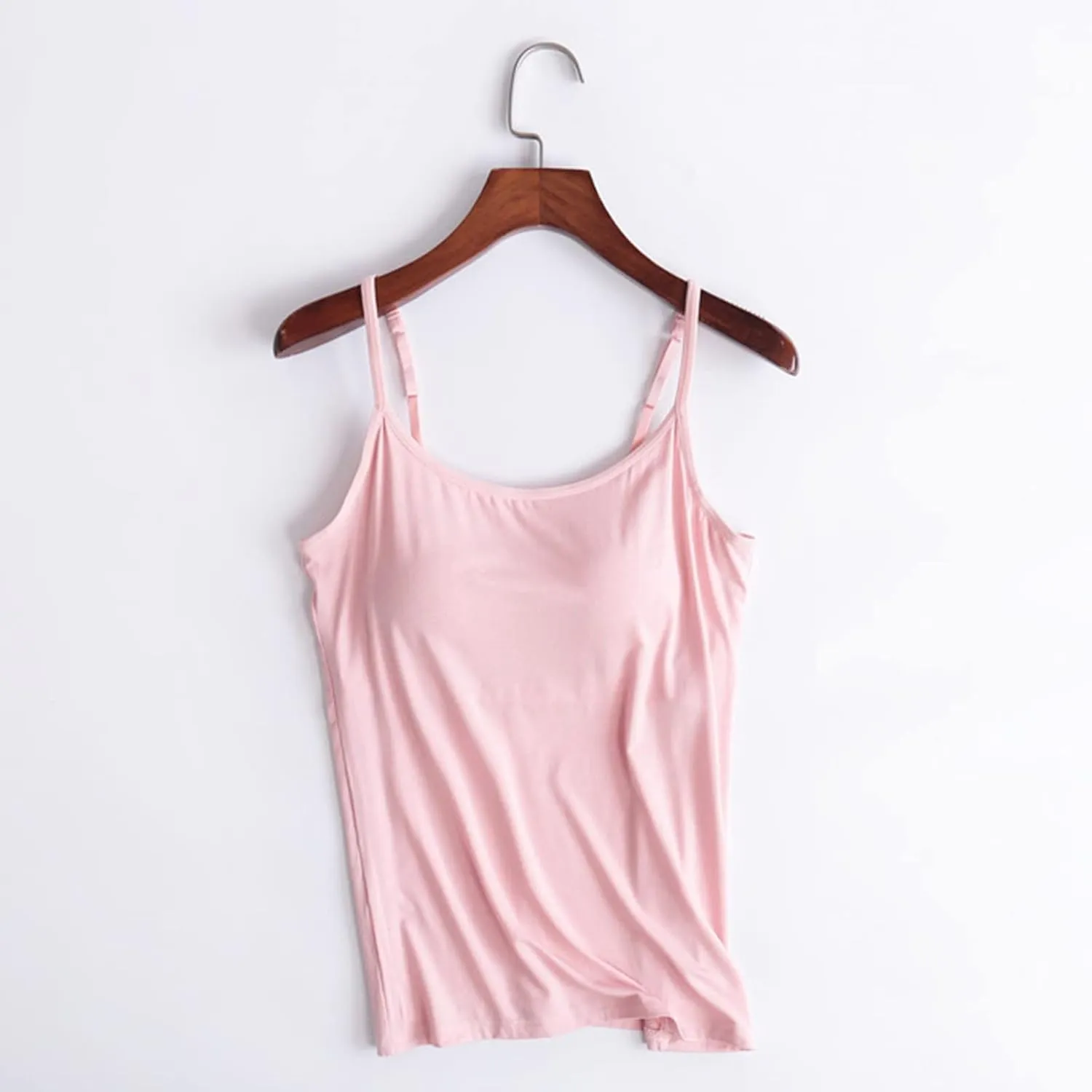 Camisole with Shelf Bra Women Tank Top with Shelf Bra Racerback Workout Yoga Tops Undershirt Basic Cami Tanks