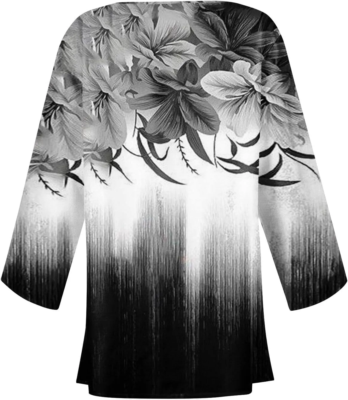 Cardigans for Women Floral Printed Dressy Casual Lightweight Cardigan 3/4 Sleeve Summer Plus Size Tops