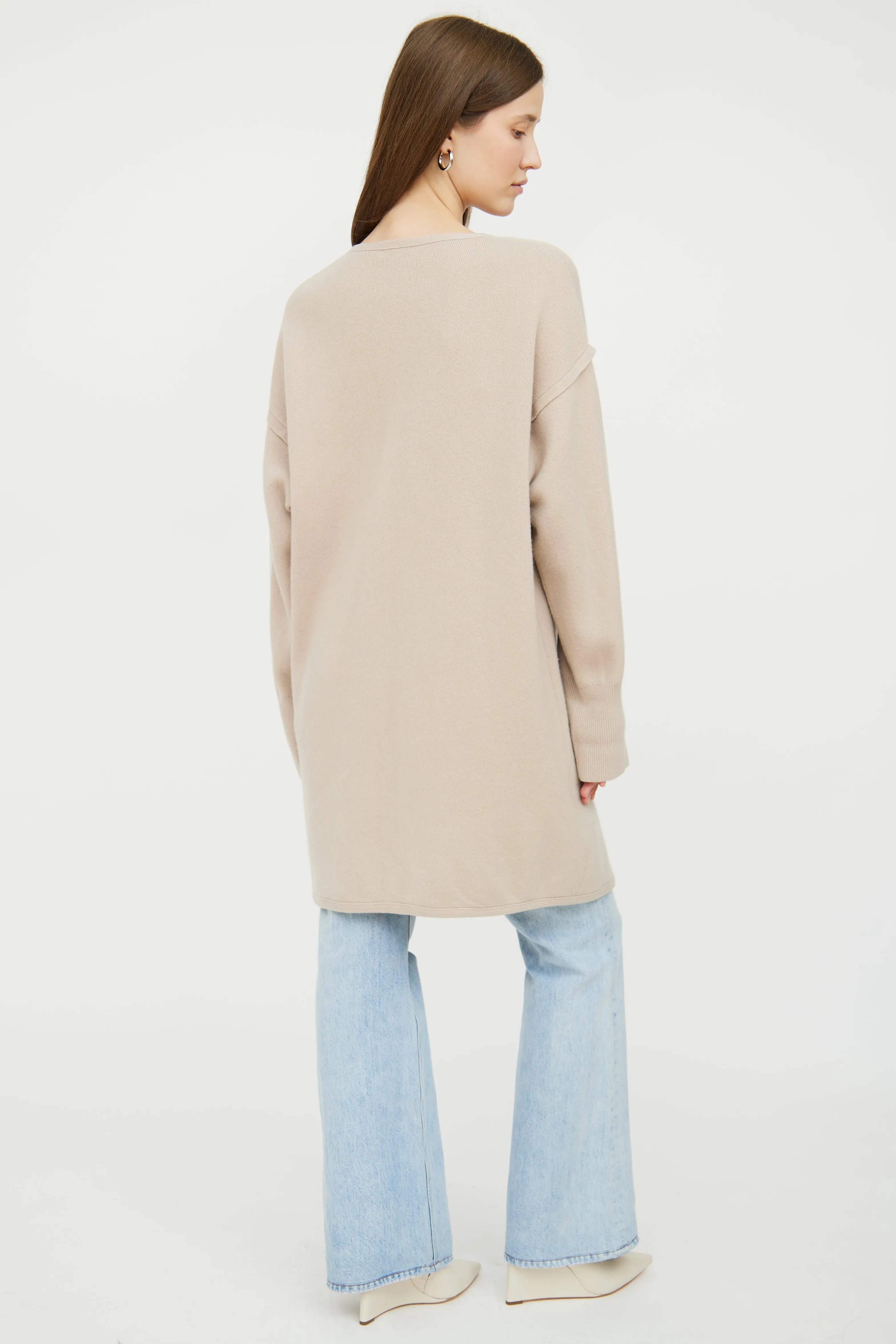 Cashmere Blend Long Cardigan