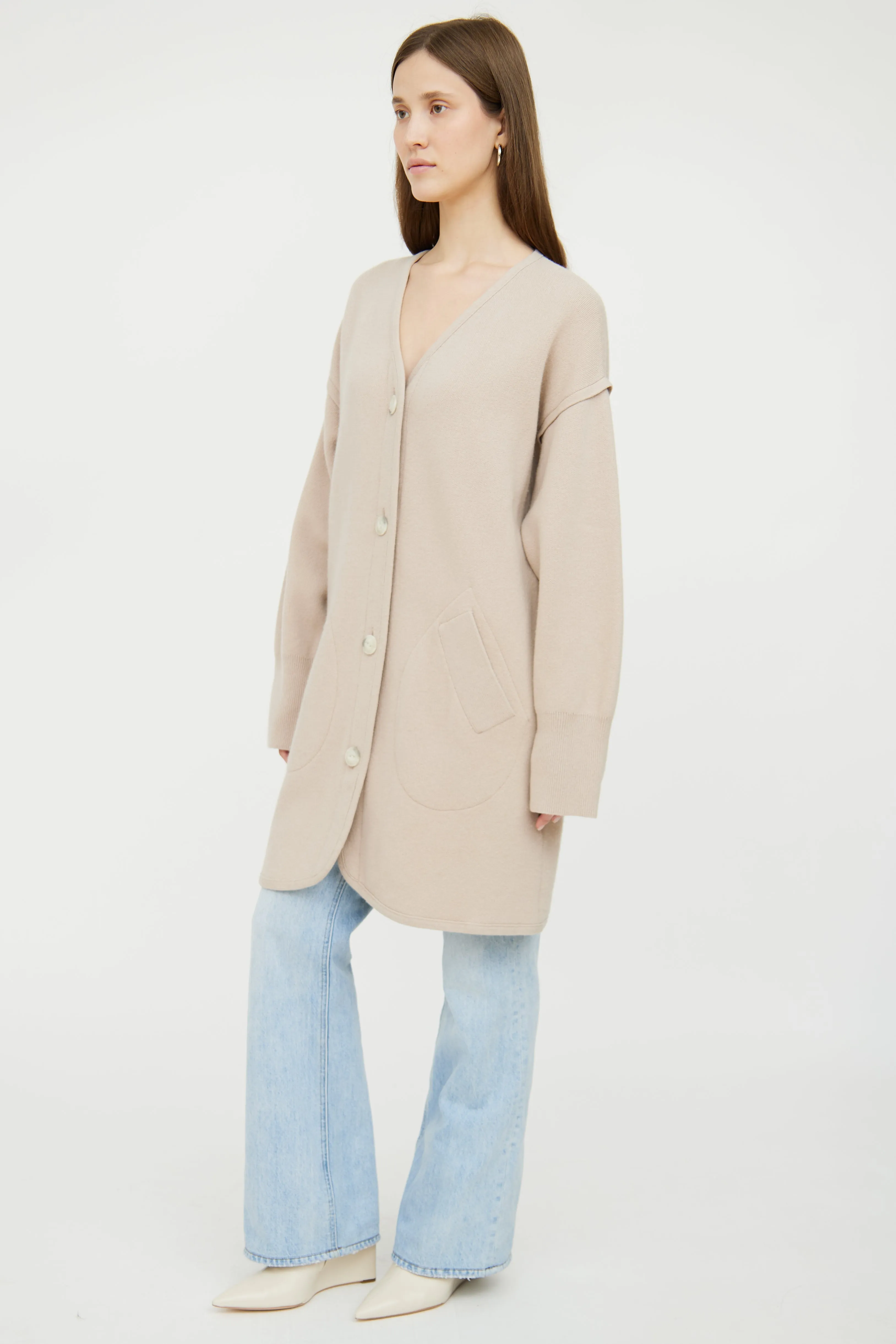 Cashmere Blend Long Cardigan