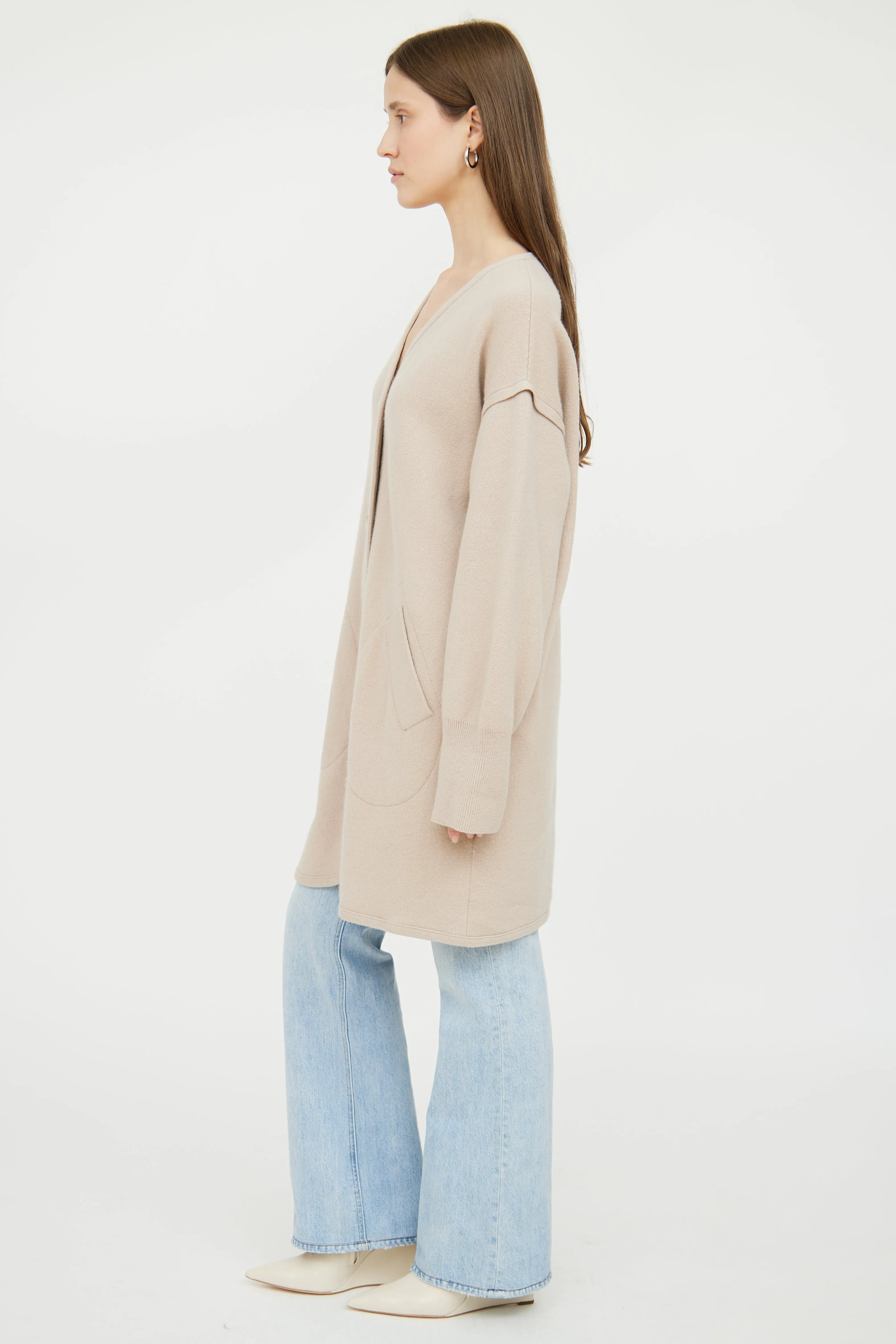 Cashmere Blend Long Cardigan