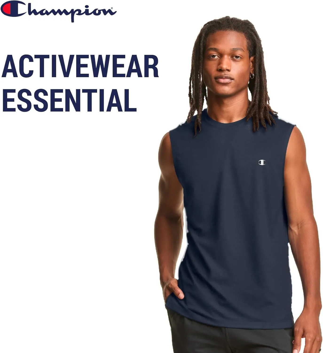 Champion Big and Tall Sleeveless Shirt for Men  2 Pack Performance Muscle Shirt