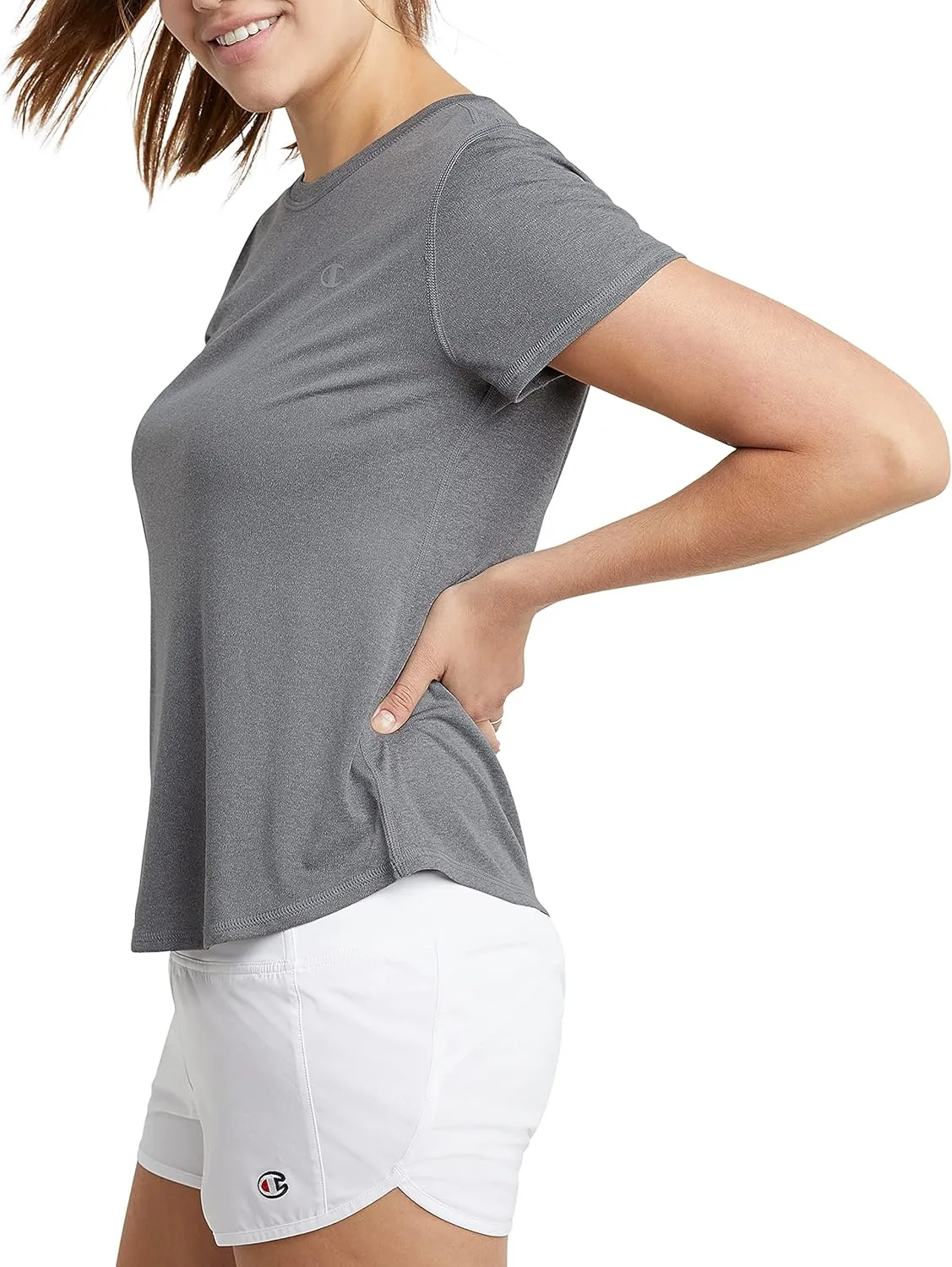 Champion Women'S Tshirt, Classic Sport, Moisture-Wicking Tshirt Athletic Top For Women Plus Size Available