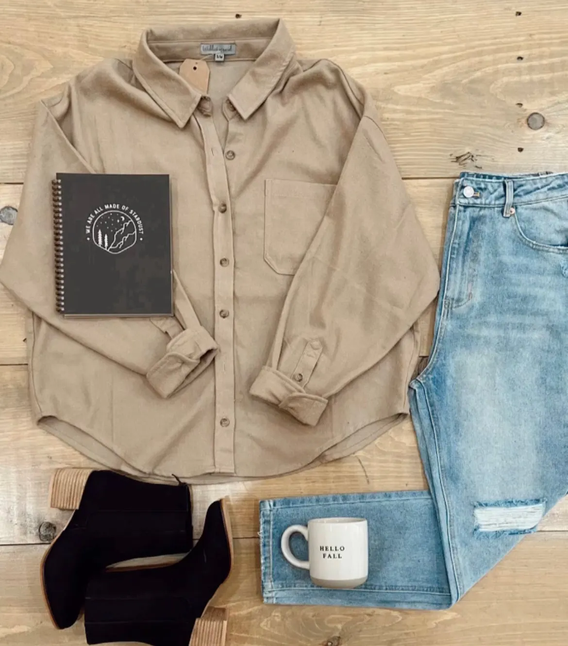 Cleo Cream - Button Up Flannel