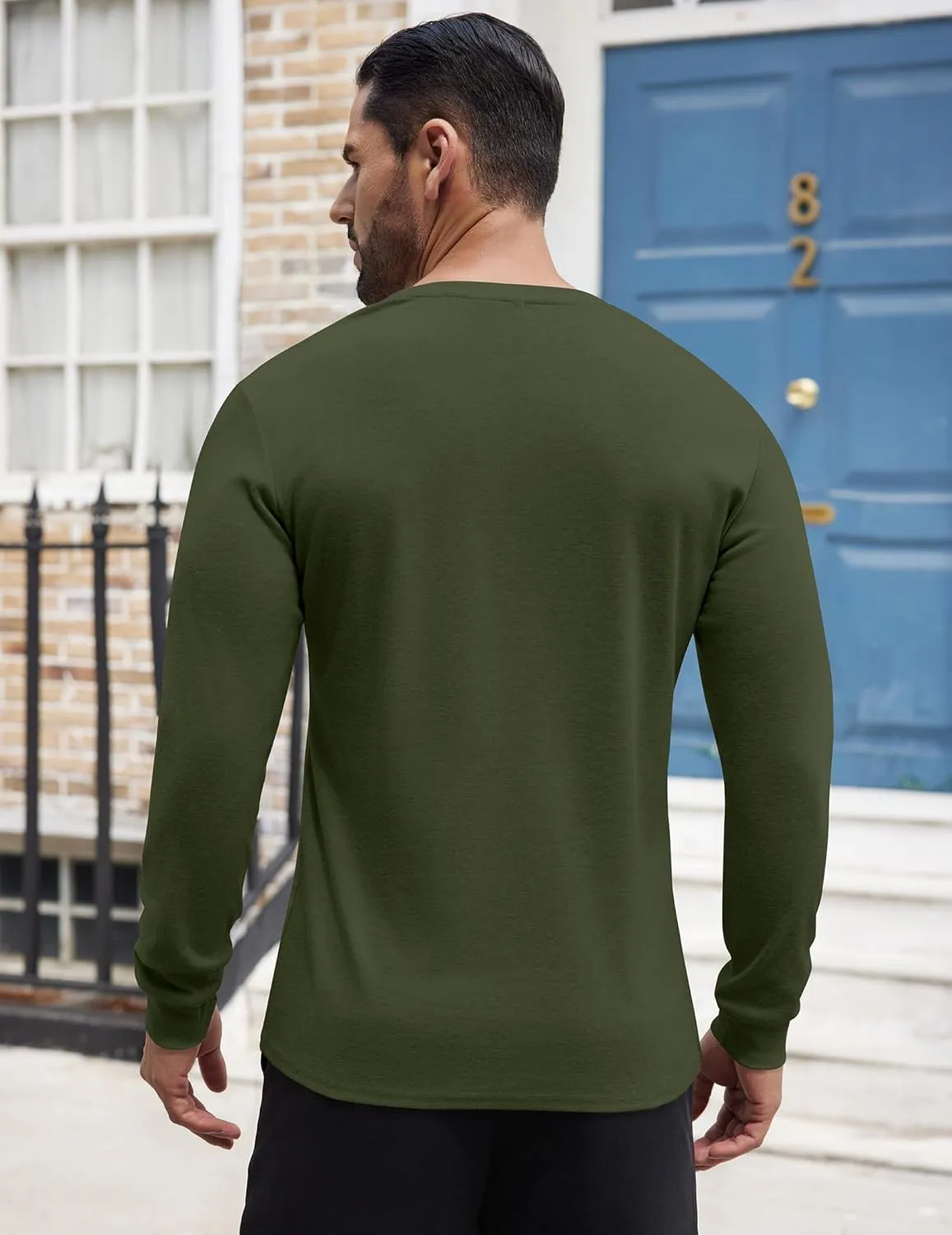 COOFANDY Men's Henley Shirts Long Sleeve Button T-Shirt Lightweight Fashion Casual Pullover Shirt