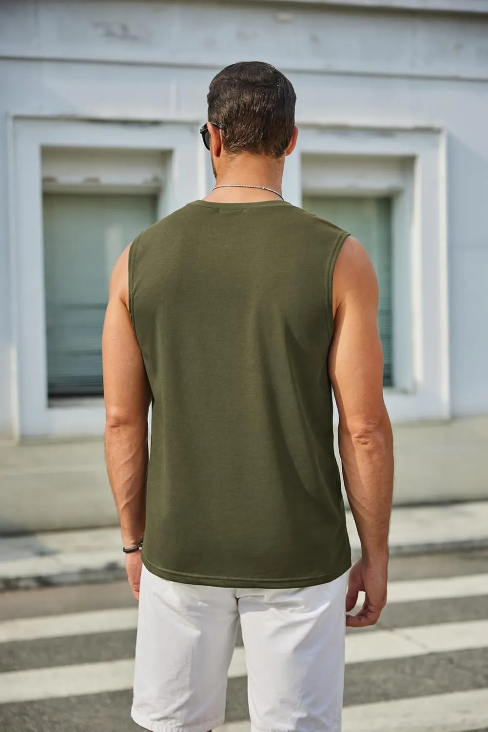 COOFANDY Mens Workout Tank Tops Cotton 3 Pack Soft Muscle Shirt Sleeveless Classic T Shirts Gym Athletic Tank