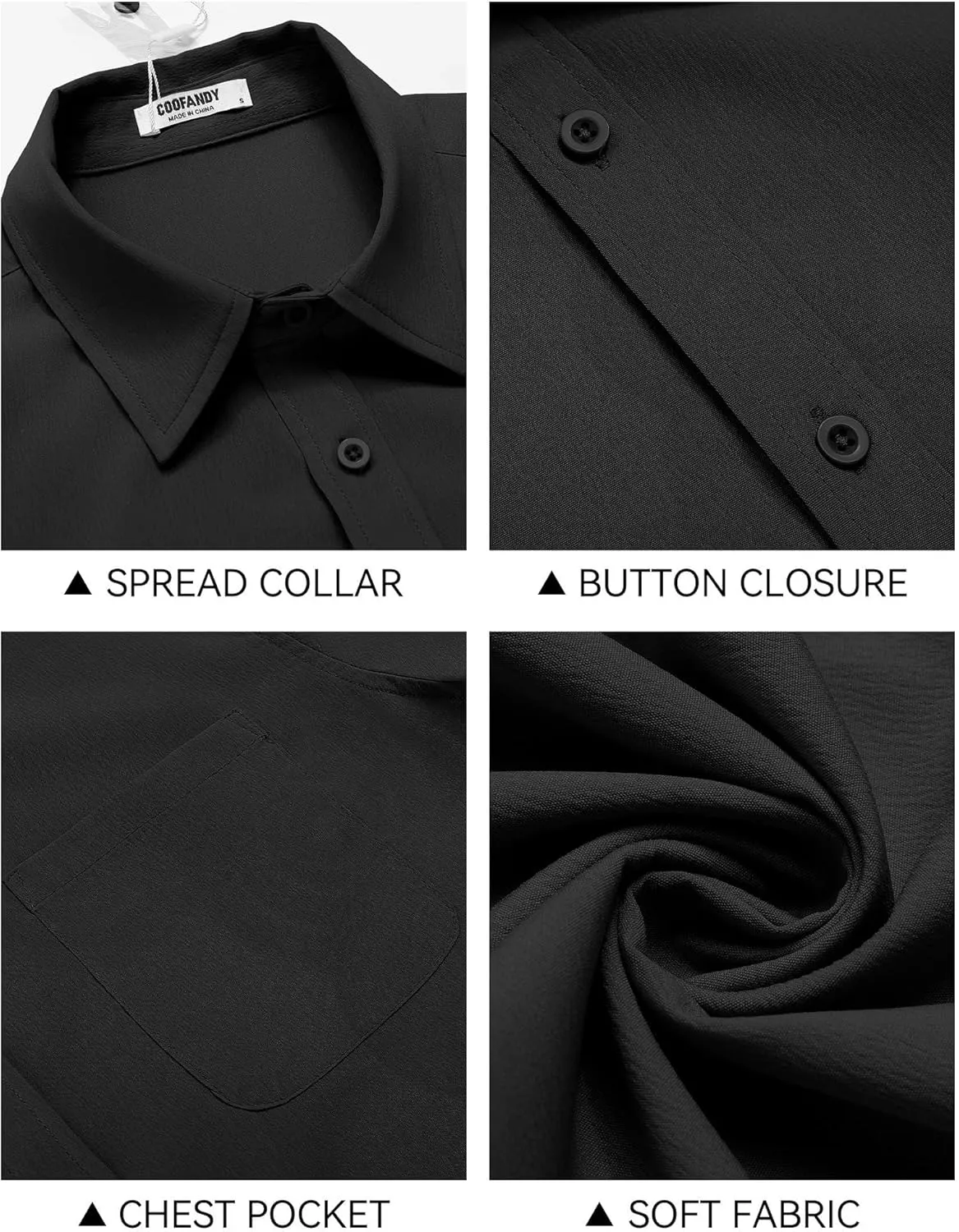 COOFANDY Shirts for Men Short Sleeve Button Down Shirt Casual Summer Beach Shirt
