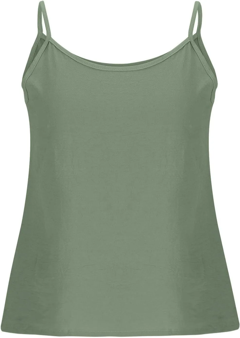 Cotton Linen Camisole Tops for Women Summer Lightweight Spaghetti Strap Tank Top Boat Neck Sleeveless Cami Shirts