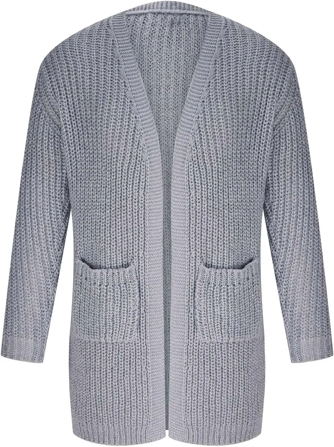 Dgoopd Men Shawl Collar Long Cardigan Sweater Heavyweight Knit Open Front Outerwear Casual Chunky Cable Solid Color Cardigan