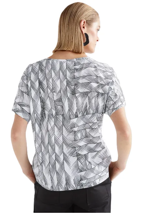 ELK HAKI S/S TEE - WHITE LINE PRINT