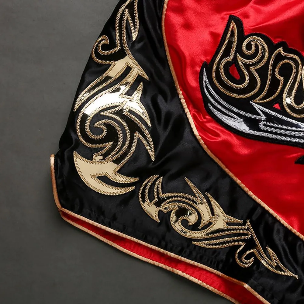 FLUORY Muay Thai Fight Shorts,MMA Shorts Clothing Training Cage Fighting Grappling Martial Arts Kickboxing Shorts Clothing