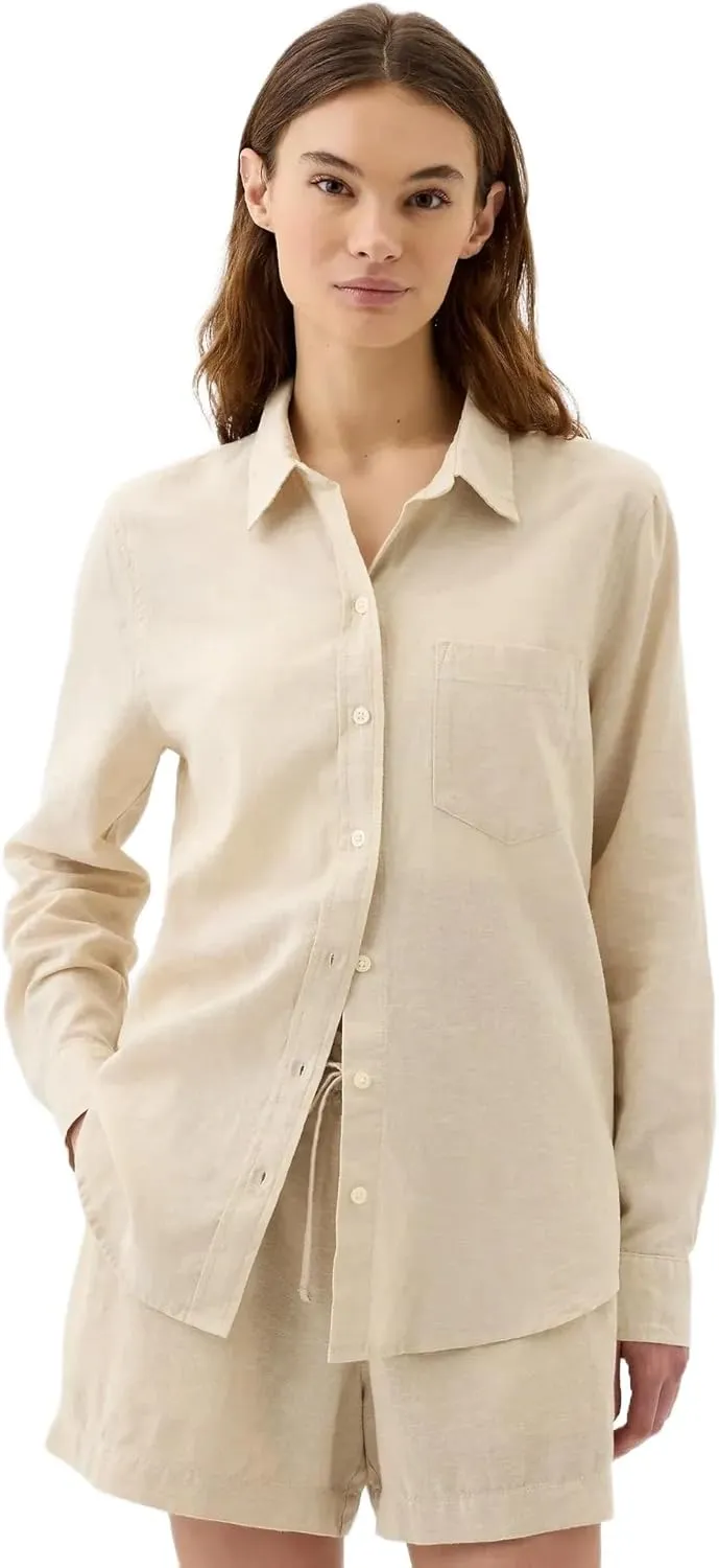 GAP Women's Linen Easy Shirt