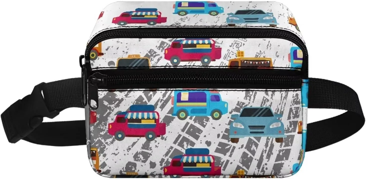 GIFTPUZZ Car Kids Waist Bag Travel Kids Fanny Pack For Babies Boys Toddler Children Sport Camping Trip Makeup Toy Bag Christmas Gift
