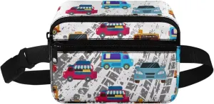 GIFTPUZZ Car Kids Waist Bag Travel Kids Fanny Pack For Babies Boys Toddler Children Sport Camping Trip Makeup Toy Bag Christmas Gift