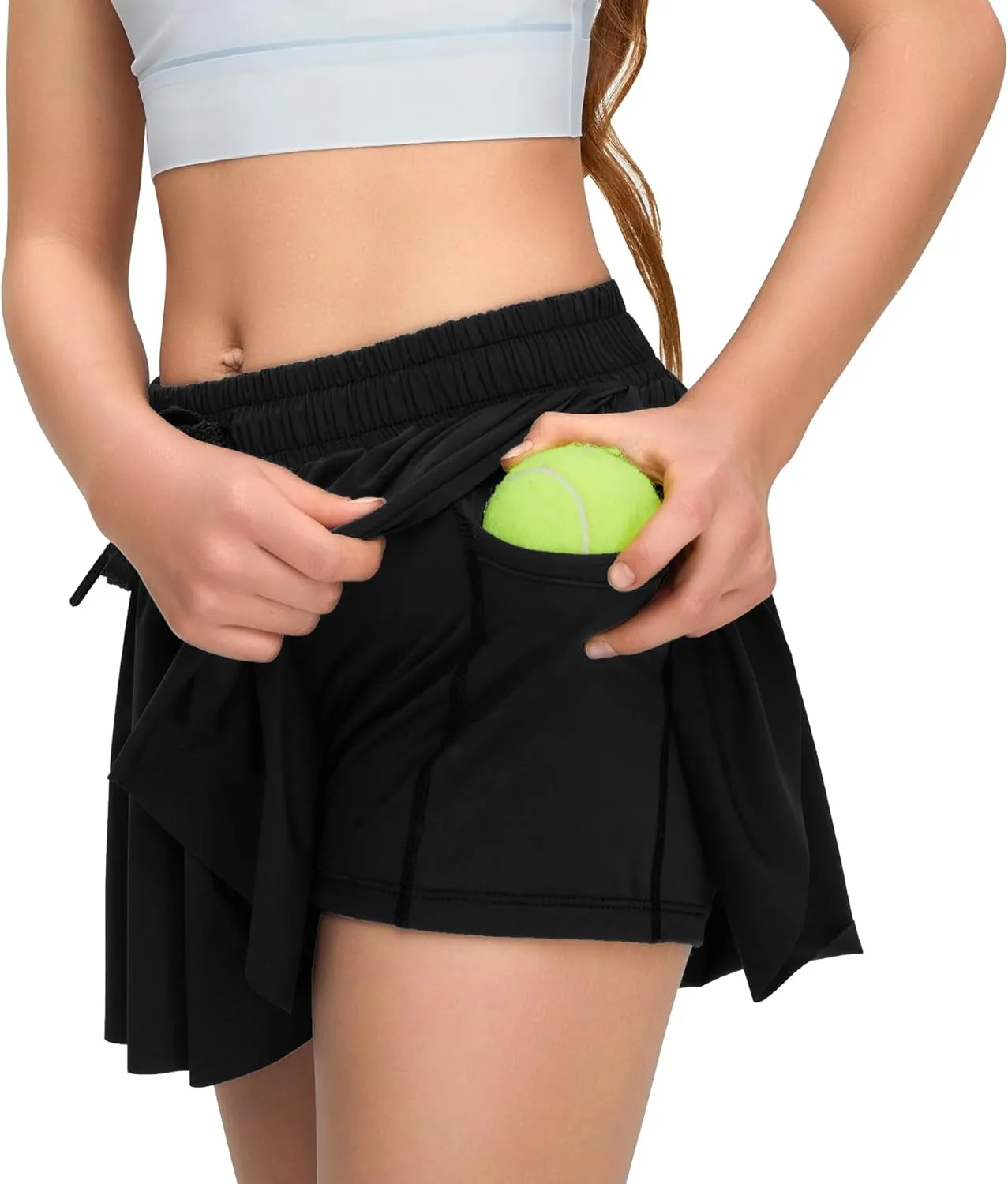 Girl Kids Flowy Shorts with Pocket Youth Butterfly Athletic Shorts Running Titness Shorts Active Workout Sports