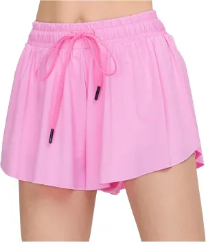 Girl Kids Flowy Shorts with Pocket Youth Butterfly Athletic Shorts Running Titness Shorts Active Workout Sports