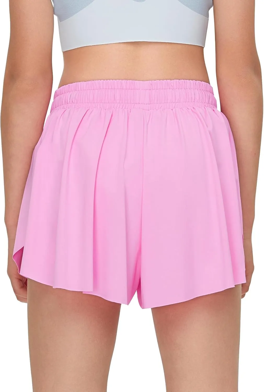 Girl Kids Flowy Shorts with Pocket Youth Butterfly Athletic Shorts Running Titness Shorts Active Workout Sports