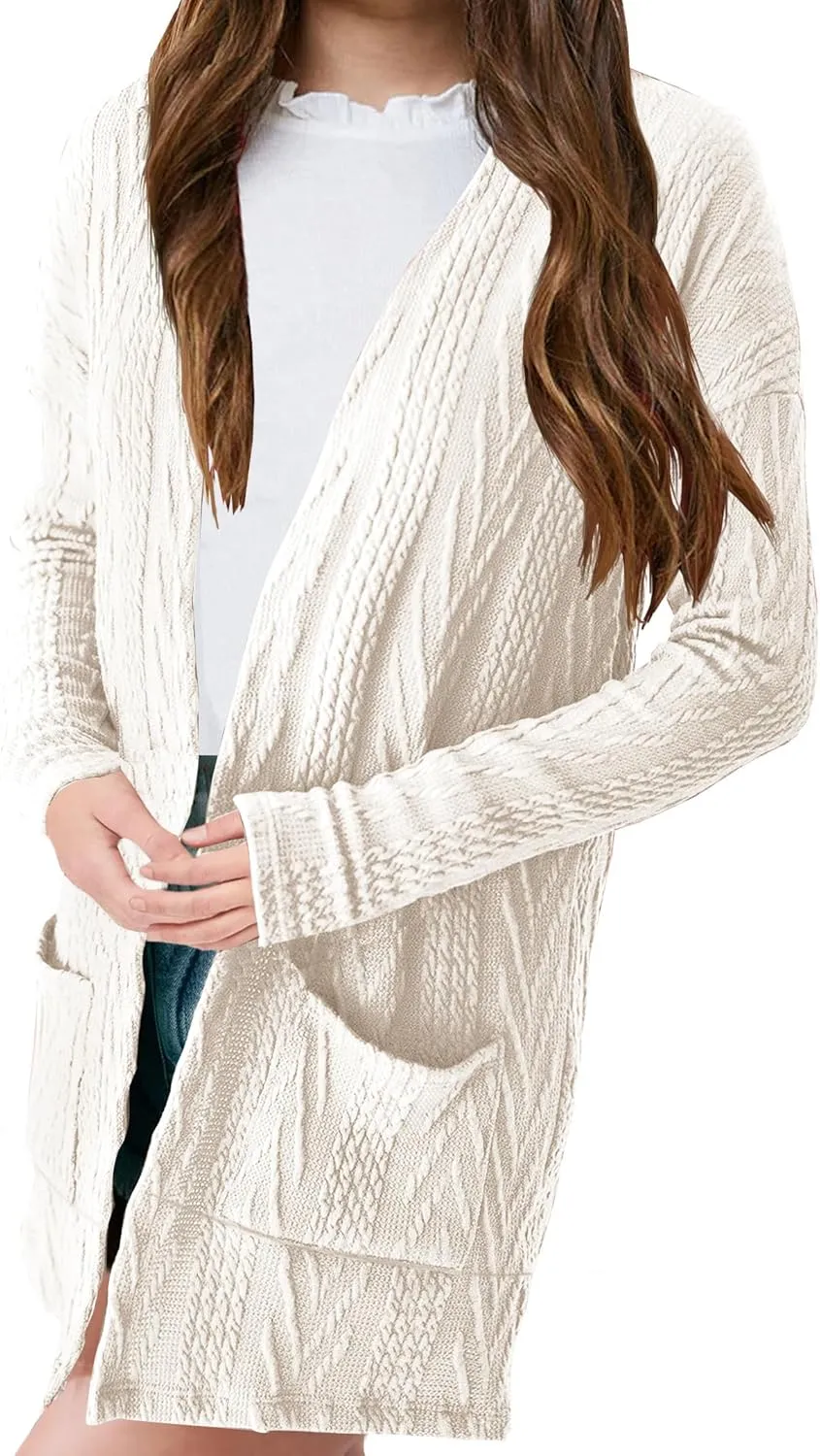 Girl's Cardigan Summer Long Sleeve Soft Boho Cardigans Beach Cover UP