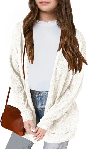Girl's Cardigan Summer Long Sleeve Soft Boho Cardigans Beach Cover UP