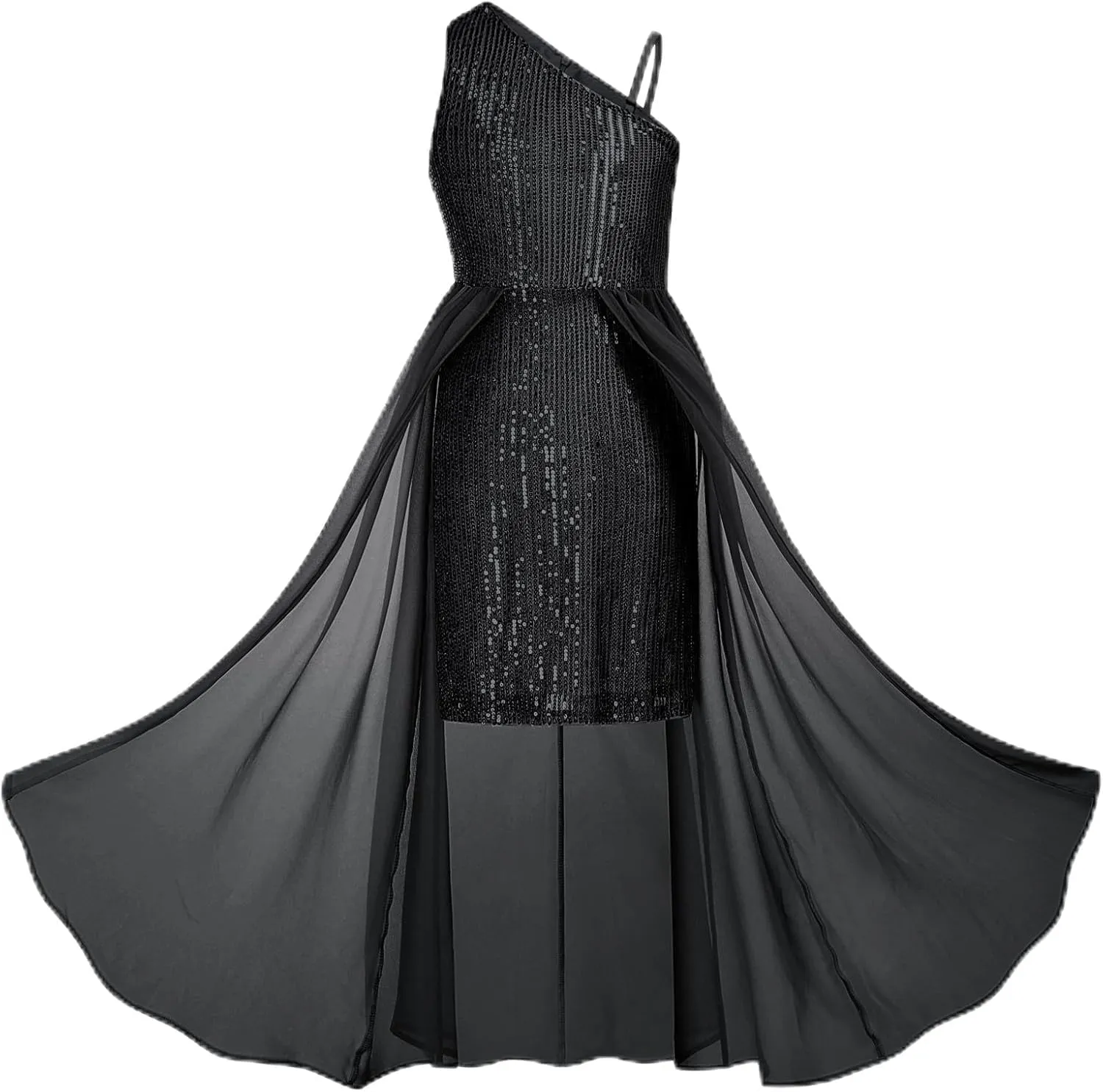 GRACE KARIN Girls Sequin Dress One Shoulder Birthday Party Prom Dresses 6-14Y