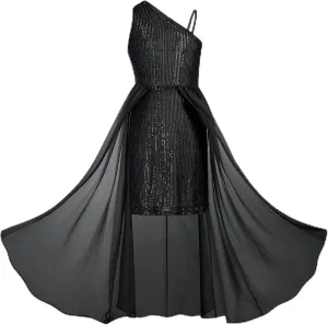 GRACE KARIN Girls Sequin Dress One Shoulder Birthday Party Prom Dresses 6-14Y