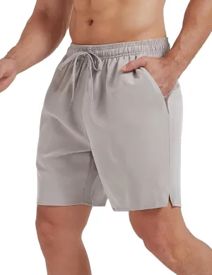 Gym Running Shorts Workout Shorts for Men 7 Inches Quick Dry Lightweight Athletics Shorts with Zipper Pockets