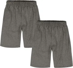 Hanes Boys Jersey Shorts Pack, 2-Pack, Cotton Shorts for Boys with Pockets, Pull-On Shorts
